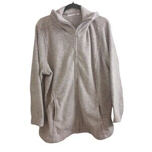 Susan Graver‎ Fleece Jacket Full Zip Pockets Brown Size 2X